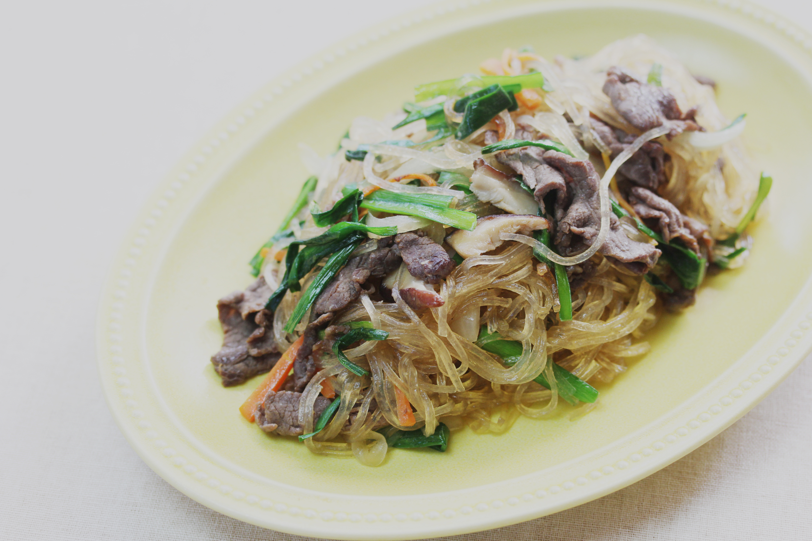 ニラと牛肉のチャプチェ