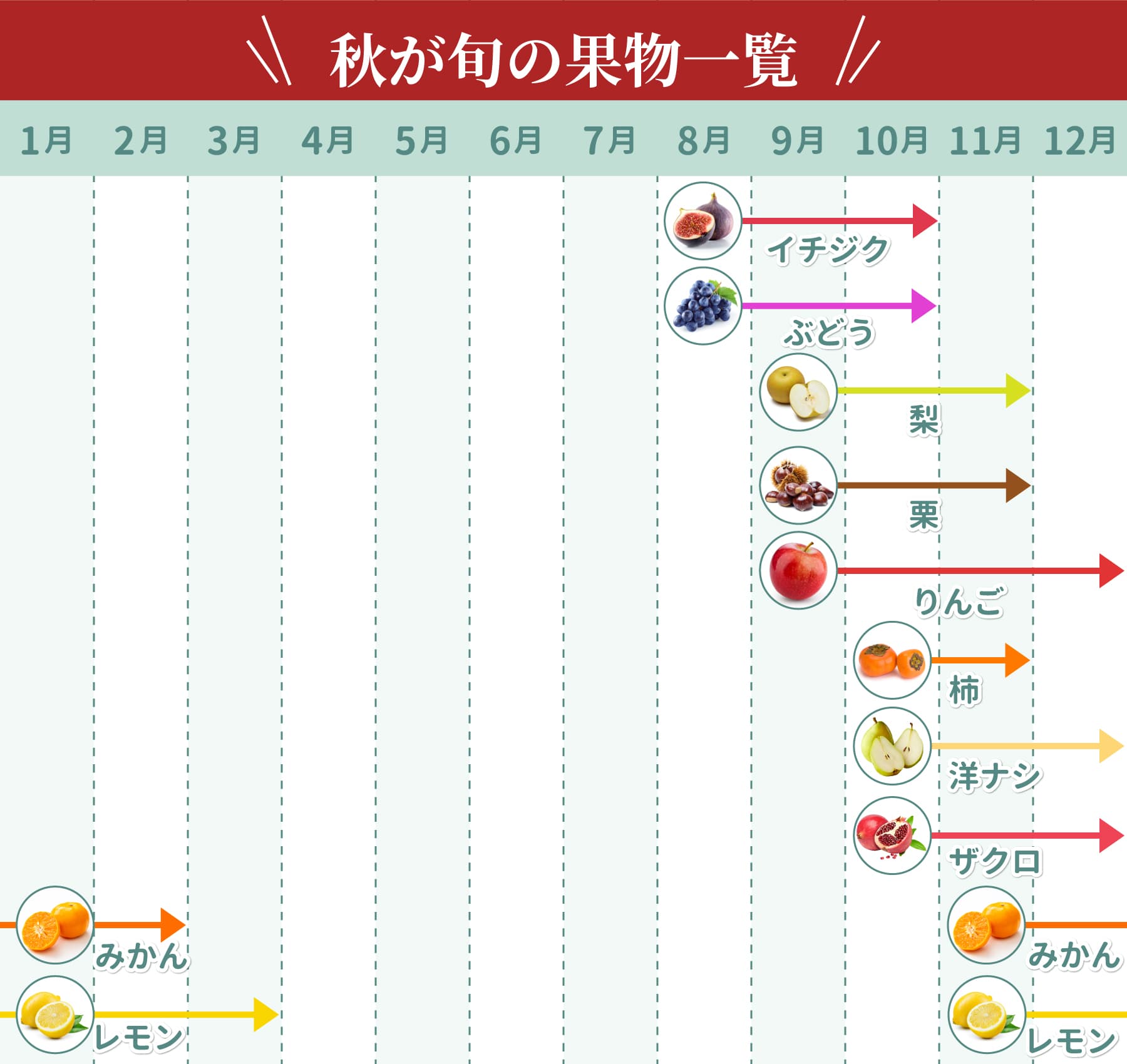秋が旬の果物一覧