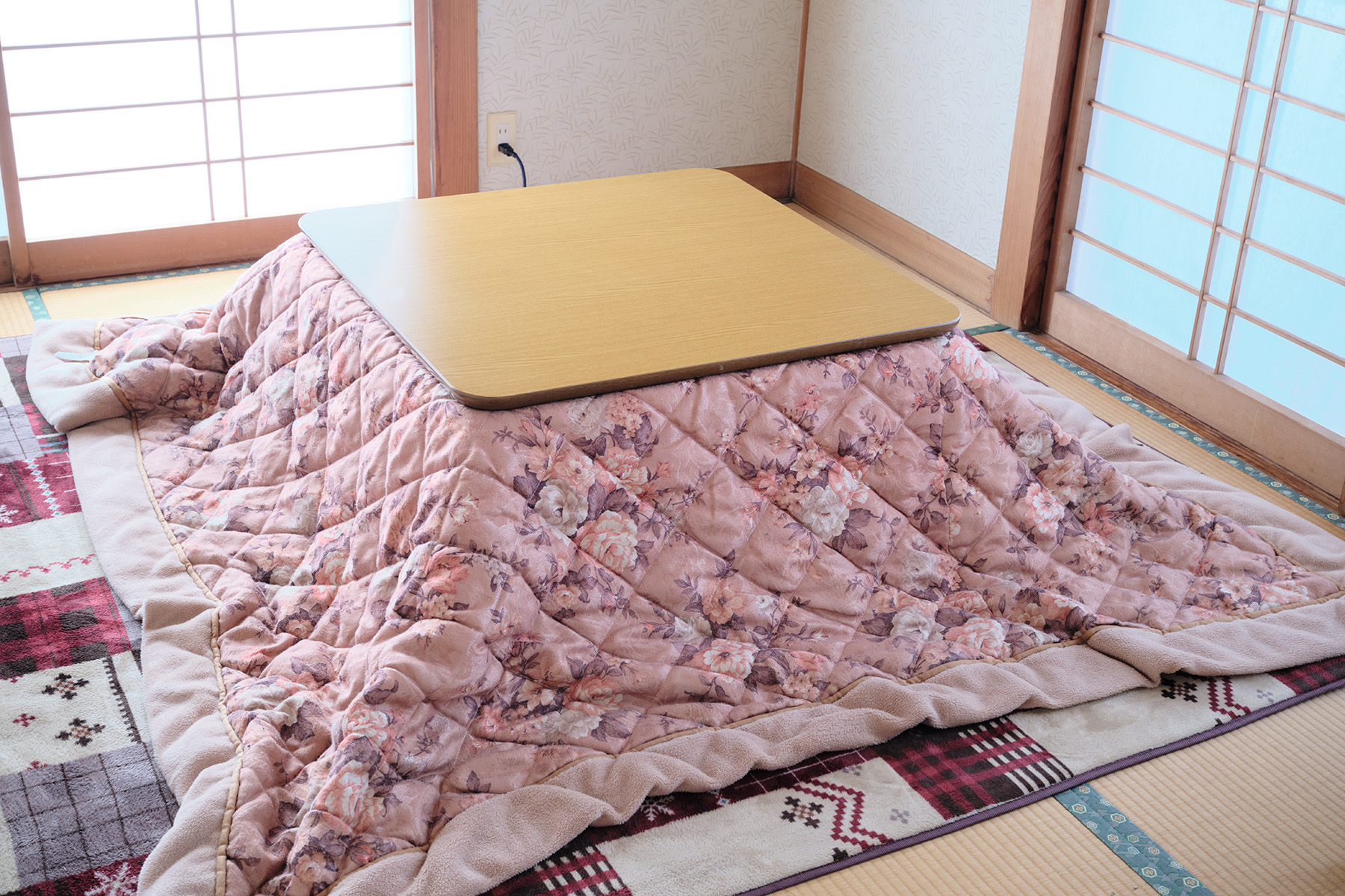 こたつとカーペットの併用