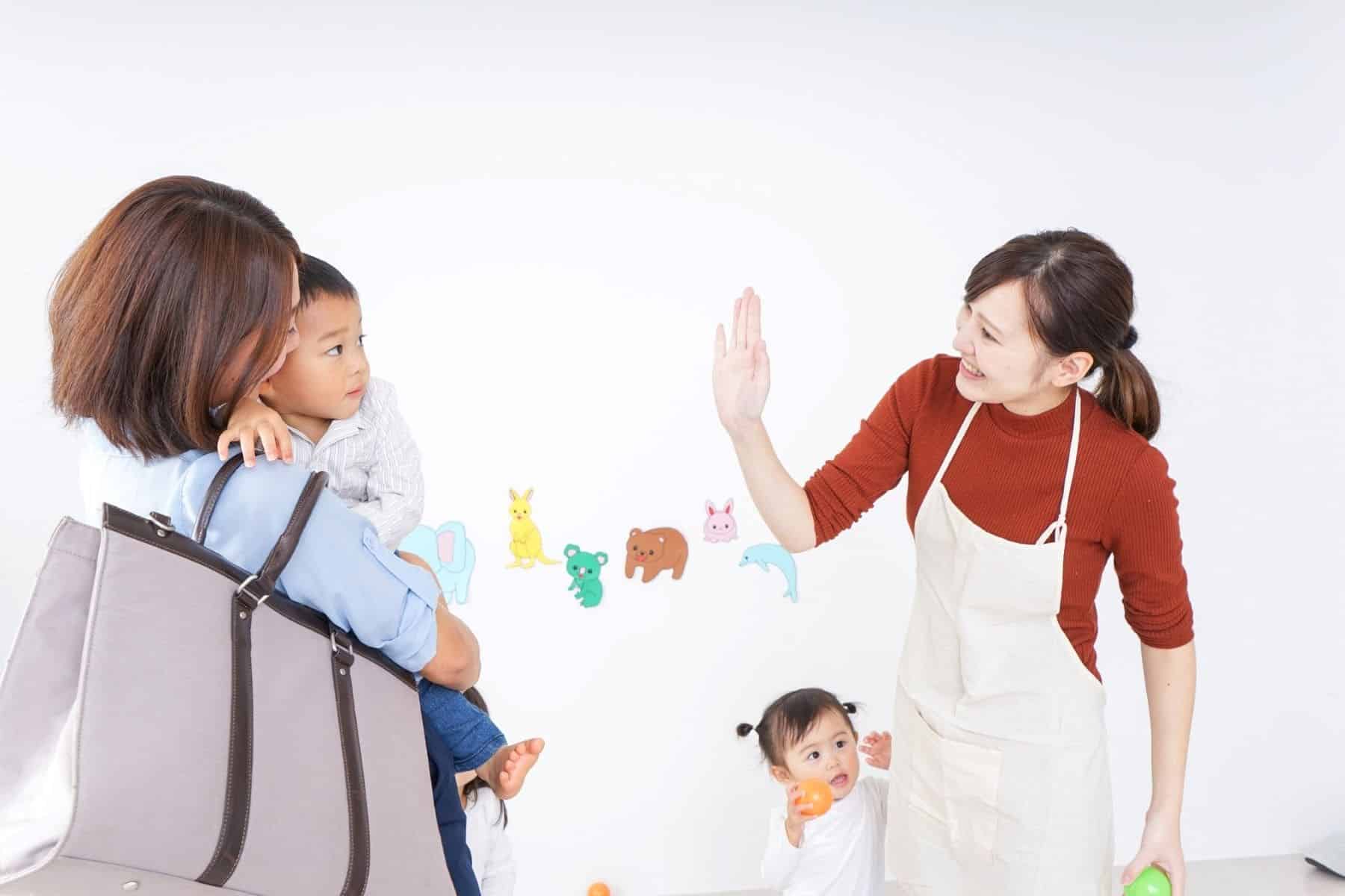 保育園のお迎えの様子