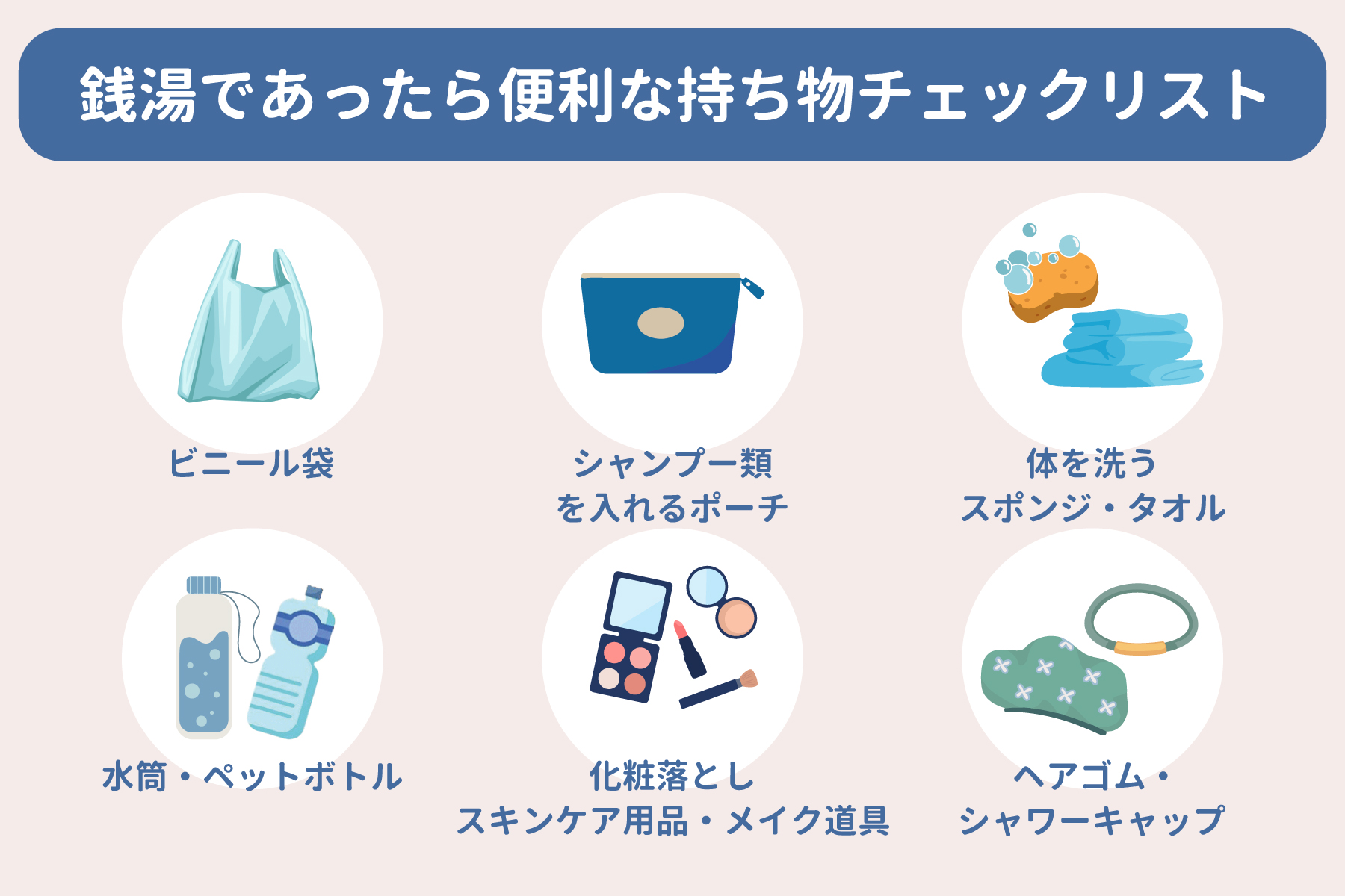 銭湯であったら便利な持ち物リスト