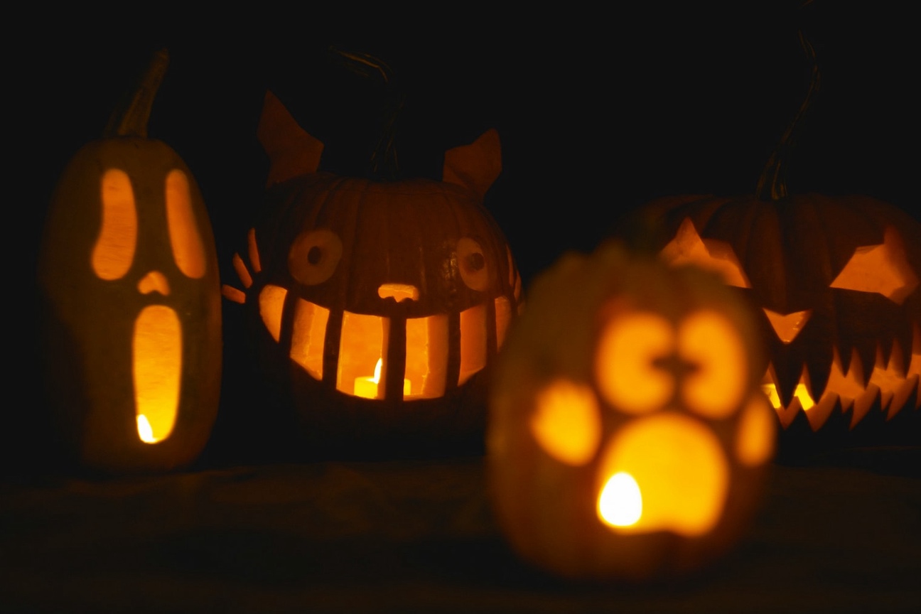 ハロウィンのジャック・オー・ランタンの写真