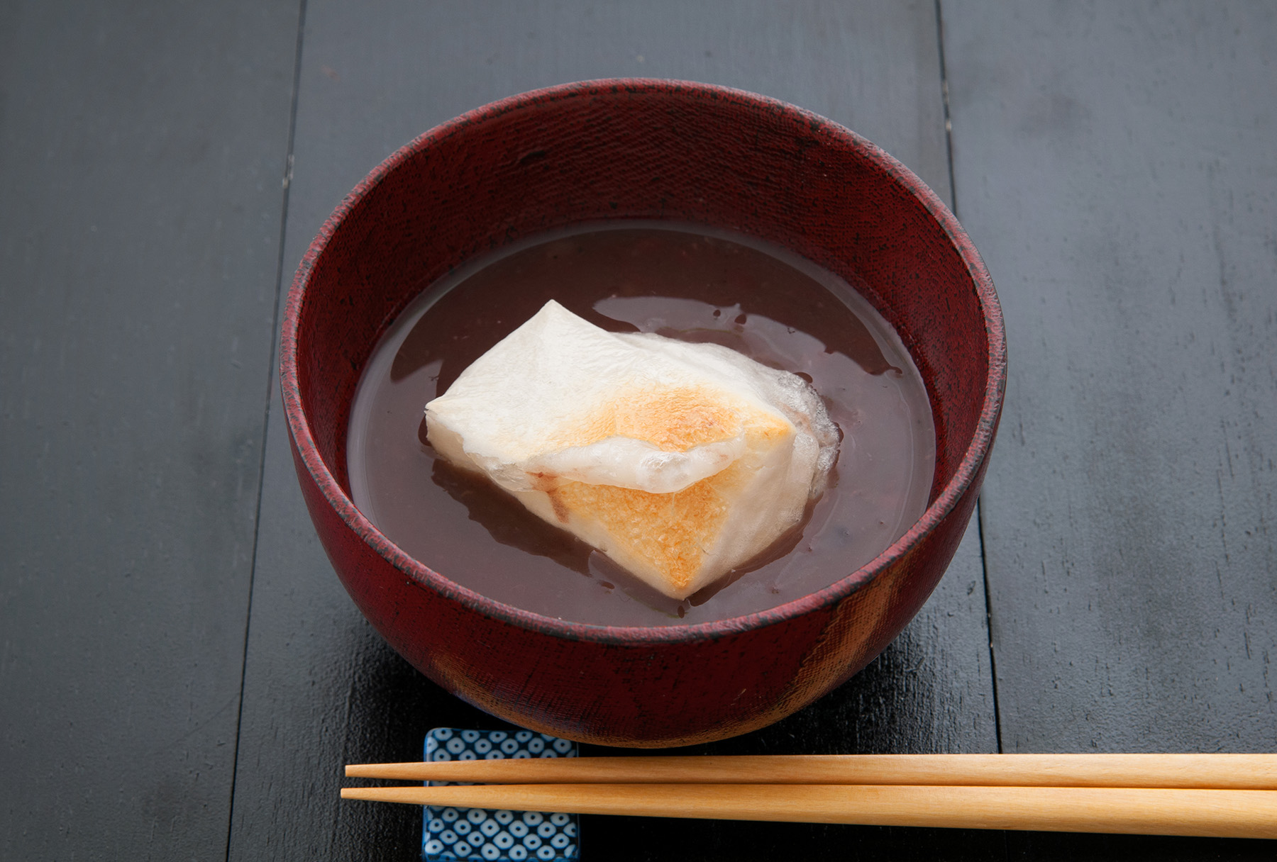 おしるこ：小豆の粒が残っていない