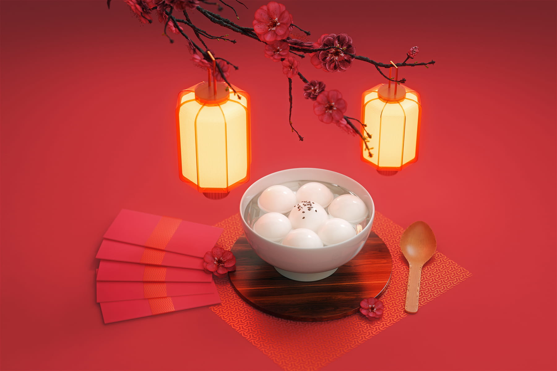 元宵節には伝統スイーツ「元宵（ユェンシャオ）」「湯圓（タンユエン）」を食べる