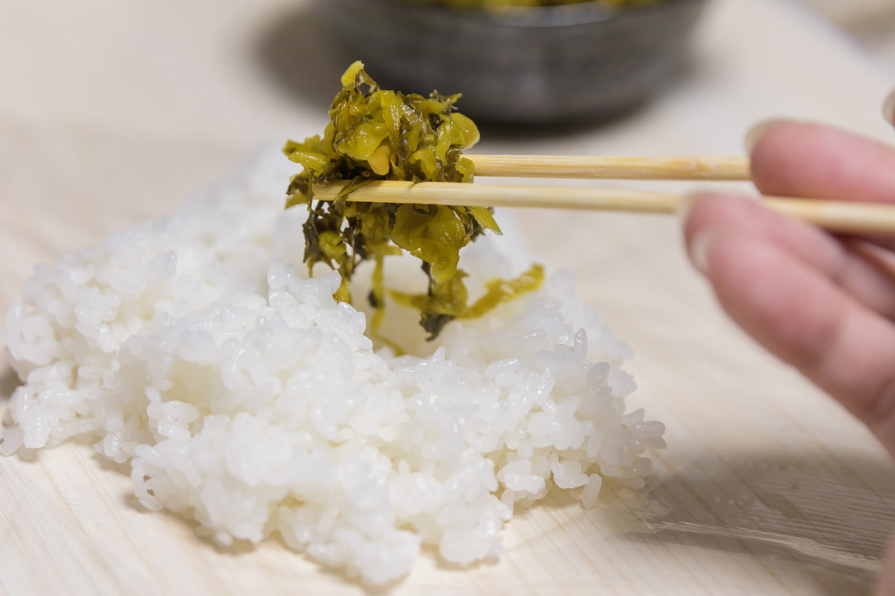 おにぎりの定番の具材ランキング第8位:高菜