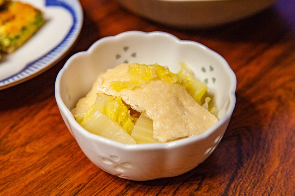 白菜と油揚げの煮浸し