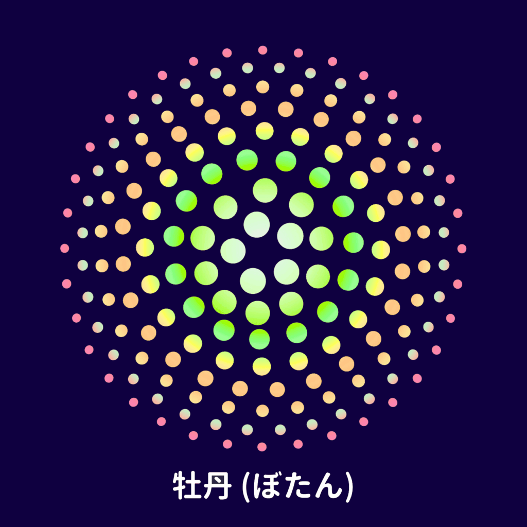 牡丹の打ち上げ花火