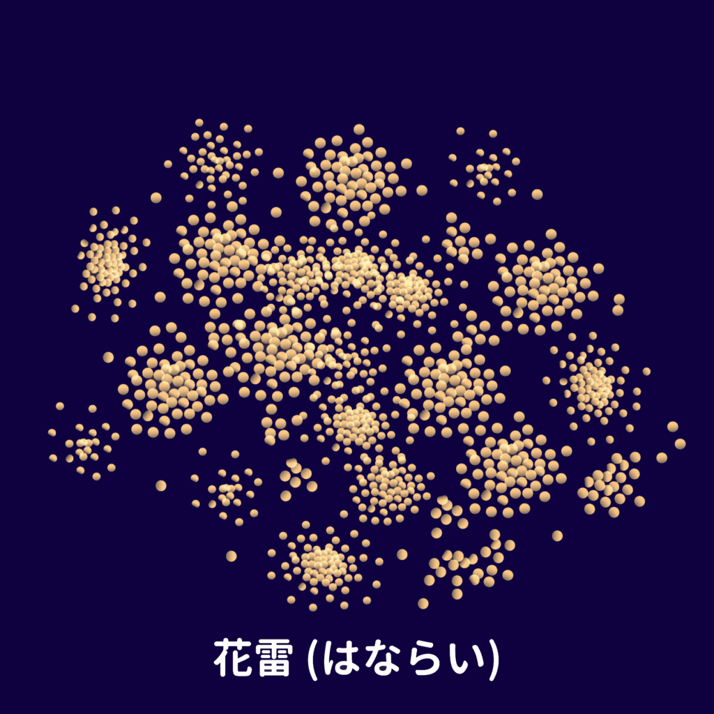 花蕾の打ち上げ花火