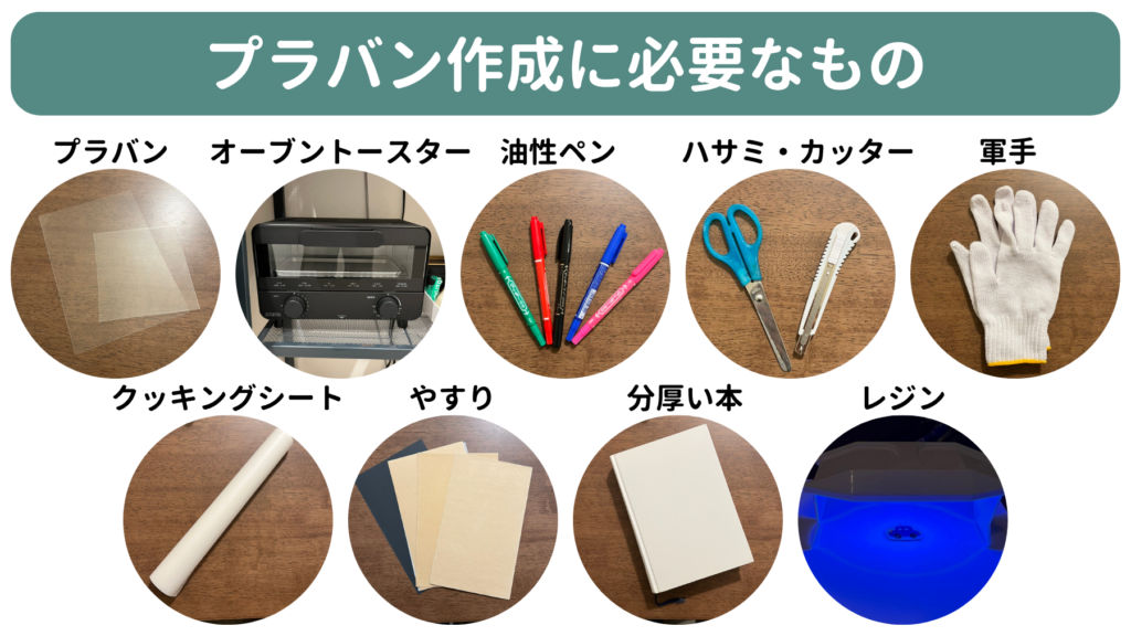 プラバン作成に必要なもの