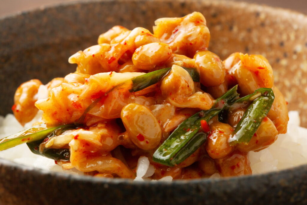 腸内環境を整える:納豆(発酵食品)×キムチ(発酵食品)